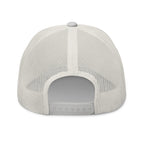 Silver trucker snapback cap, back view of Old Glory Eagle Snapback Hat