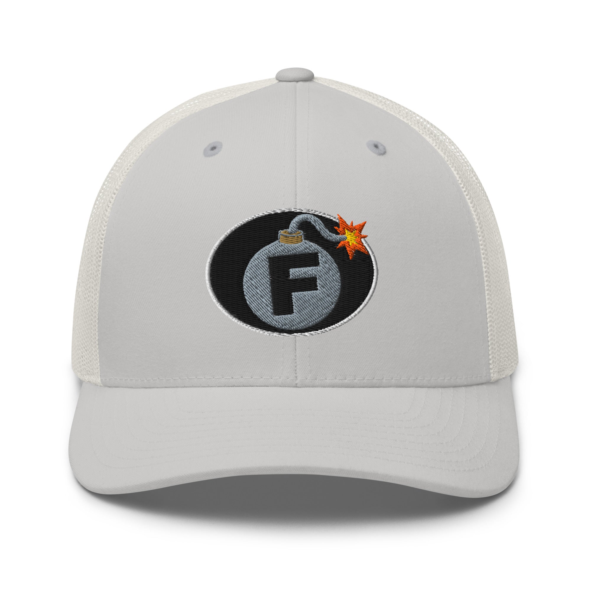 Hats Silver Custom Snapback Trucker Hat Funny NSFW F-Bomb Cap in 20 Colors Infidel Collective