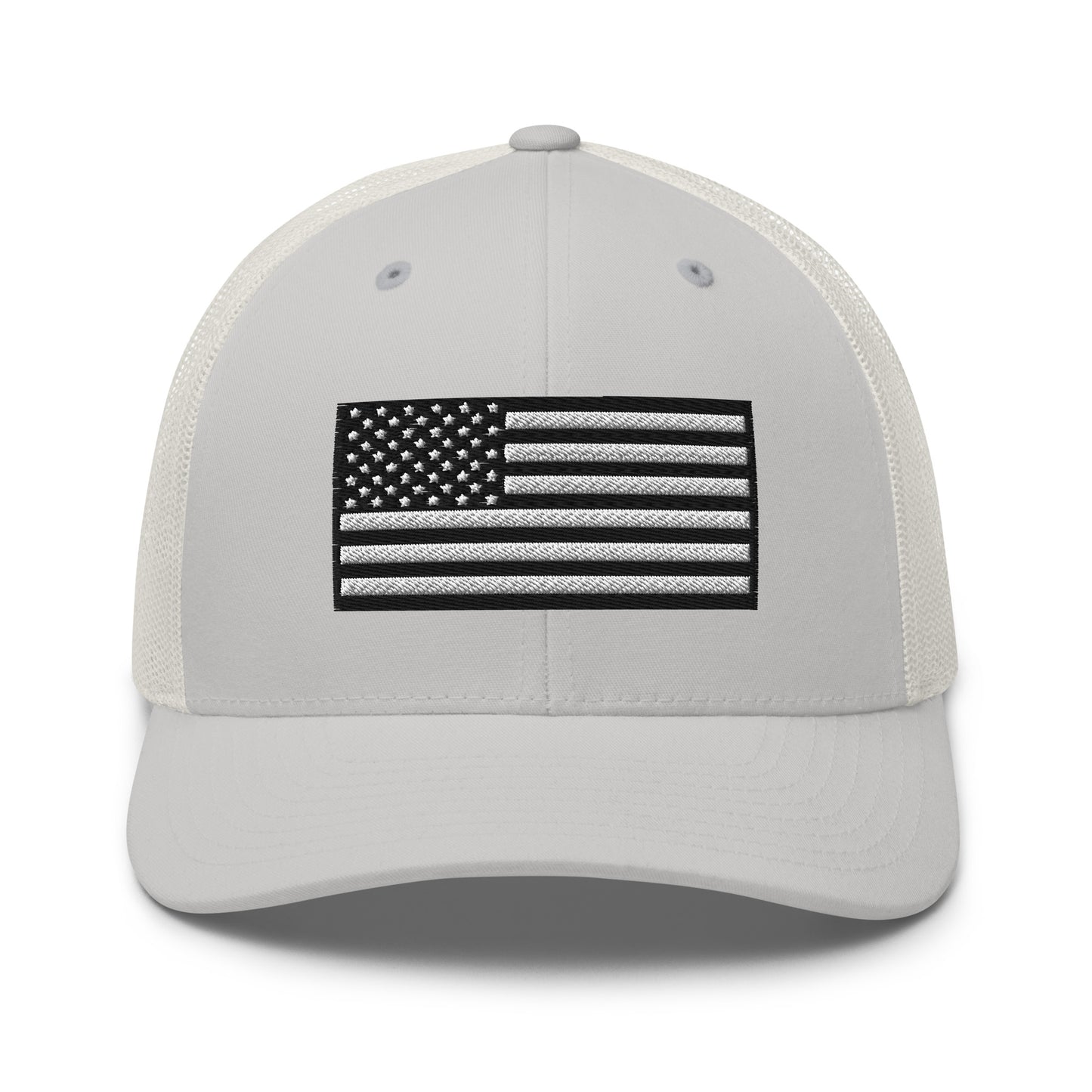 Monochrome US Flag Patriotic Hat - Snapback Custom Trucker Hats is 20 Colors  Infidel Collective