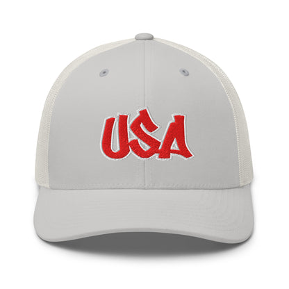 Cool USA Street Script Custom Patriotic Snapback Trucker Hats for Men & Women (20 Colors)  Infidel Collective