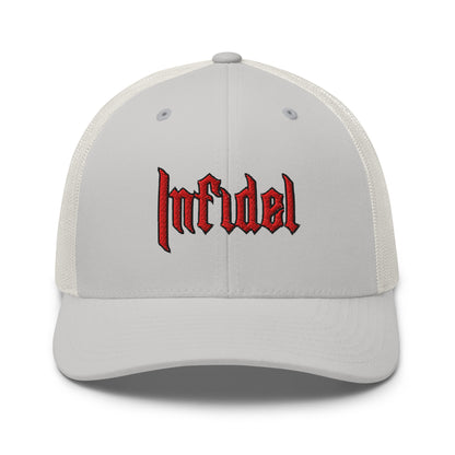 Snapback Custom Trucker Hats INFIDEL Red Stitch Badass Cap for Men & Women  Infidel Collective
