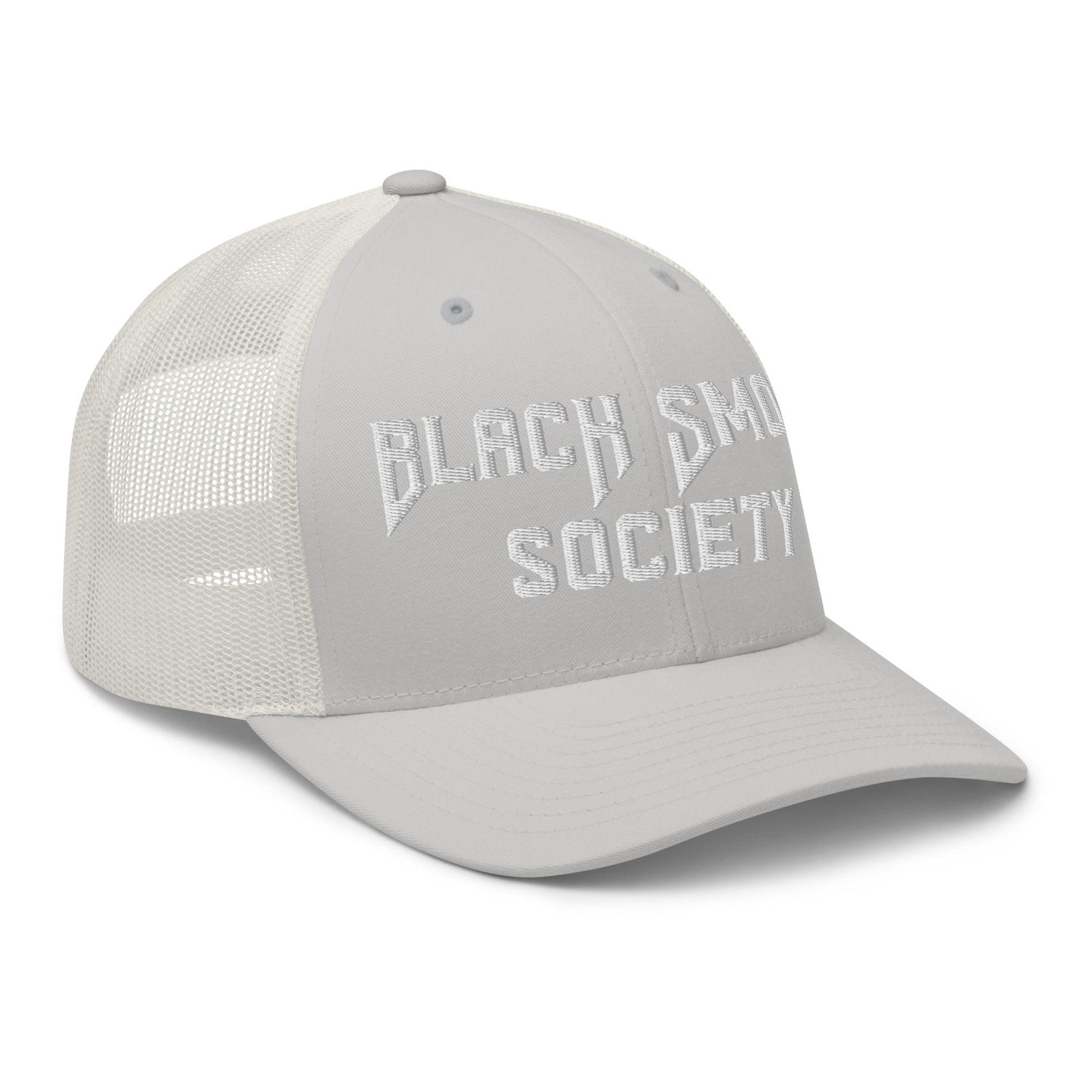 Hats  Snapback Custom Trucker Hat to Rep the Black Smoke Society Lifestyle Infidel Collective