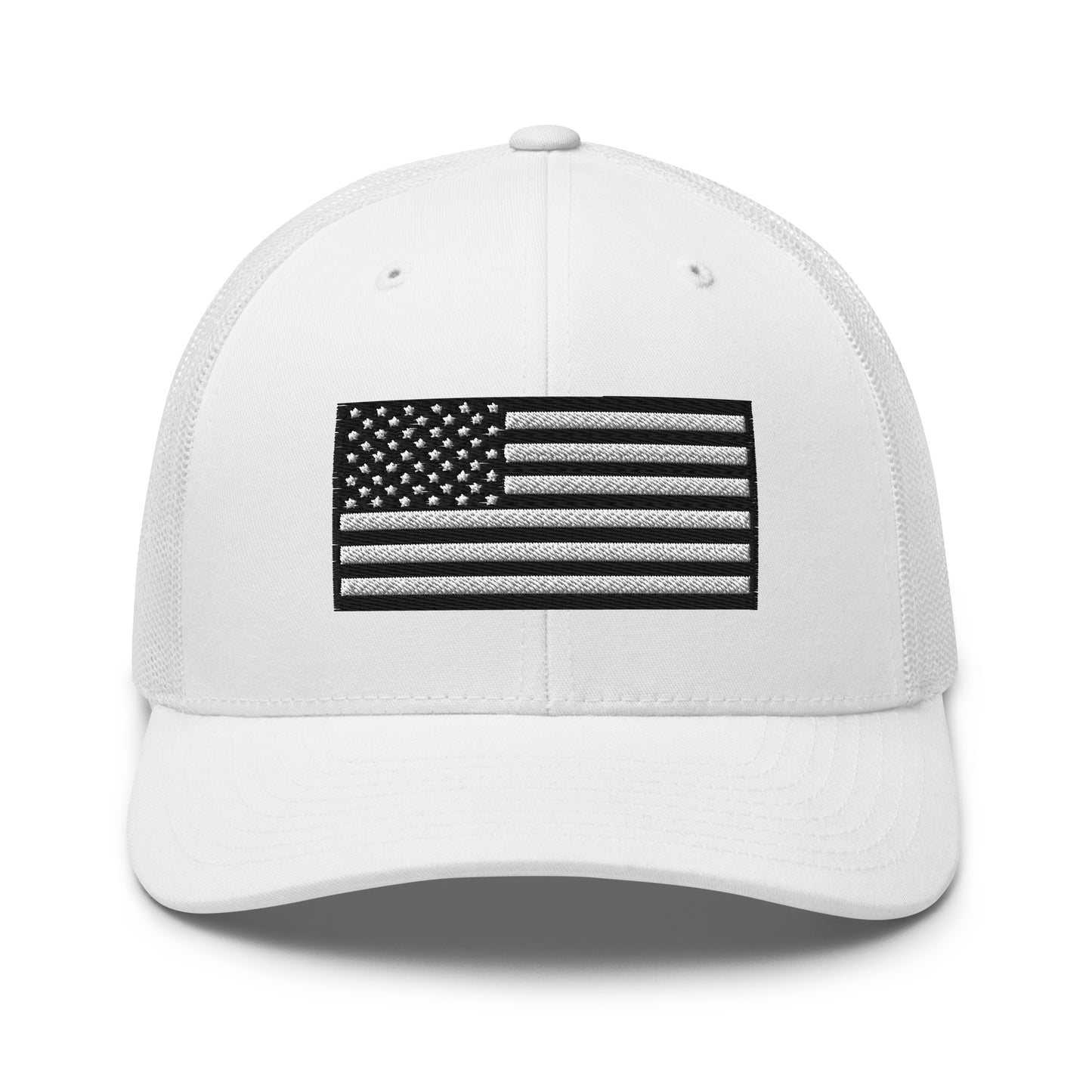 Monochrome US Flag Patriotic Hat - Snapback Custom Trucker Hats is 20 Colors  Infidel Collective
