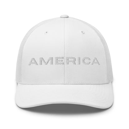 Snapback Custom Trucker Hats AMERICA Cool Patriotic Cap White Stitch  Infidel Collective