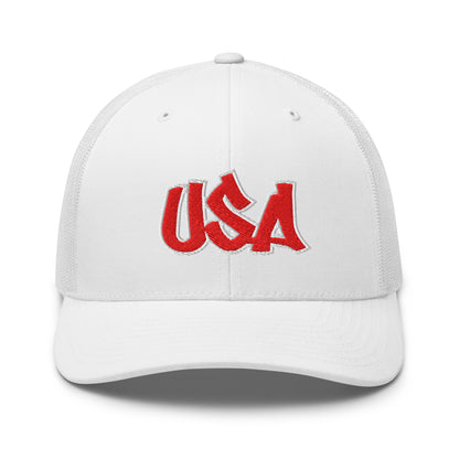 Cool USA Street Script Custom Patriotic Snapback Trucker Hats for Men & Women (20 Colors)  Infidel Collective