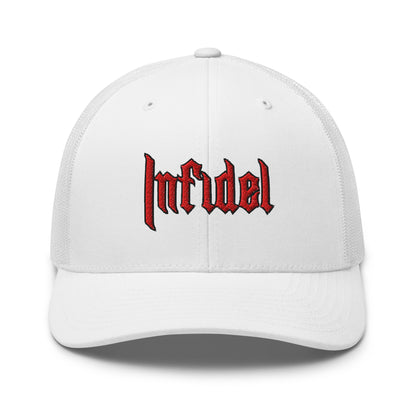 Snapback Custom Trucker Hats INFIDEL Red Stitch Badass Cap for Men & Women  Infidel Collective