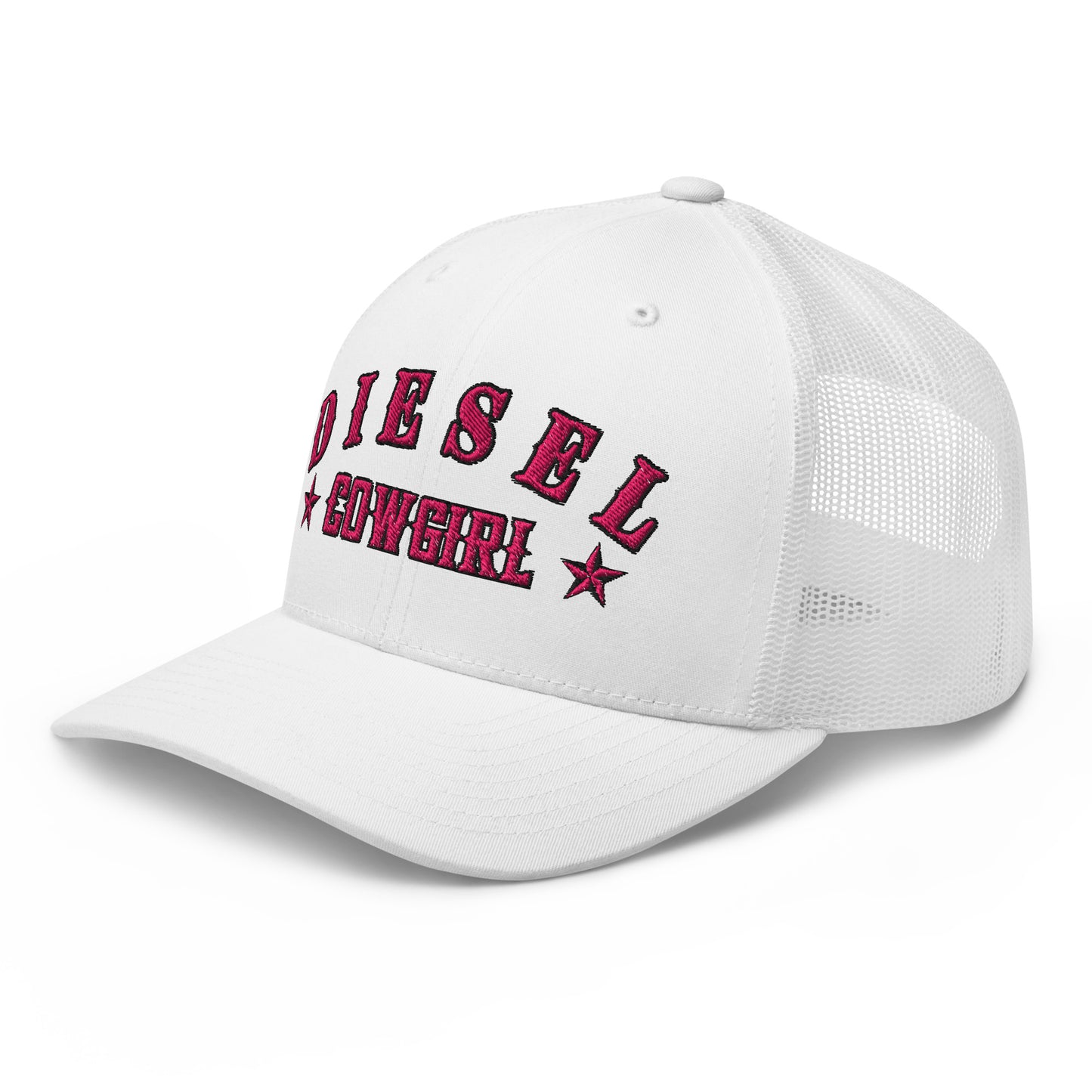 Custom Diesel Cowgirl Hat – Pink Stitch Snapback Trucker Cap for Diesel Gang Women  Infidel Collective