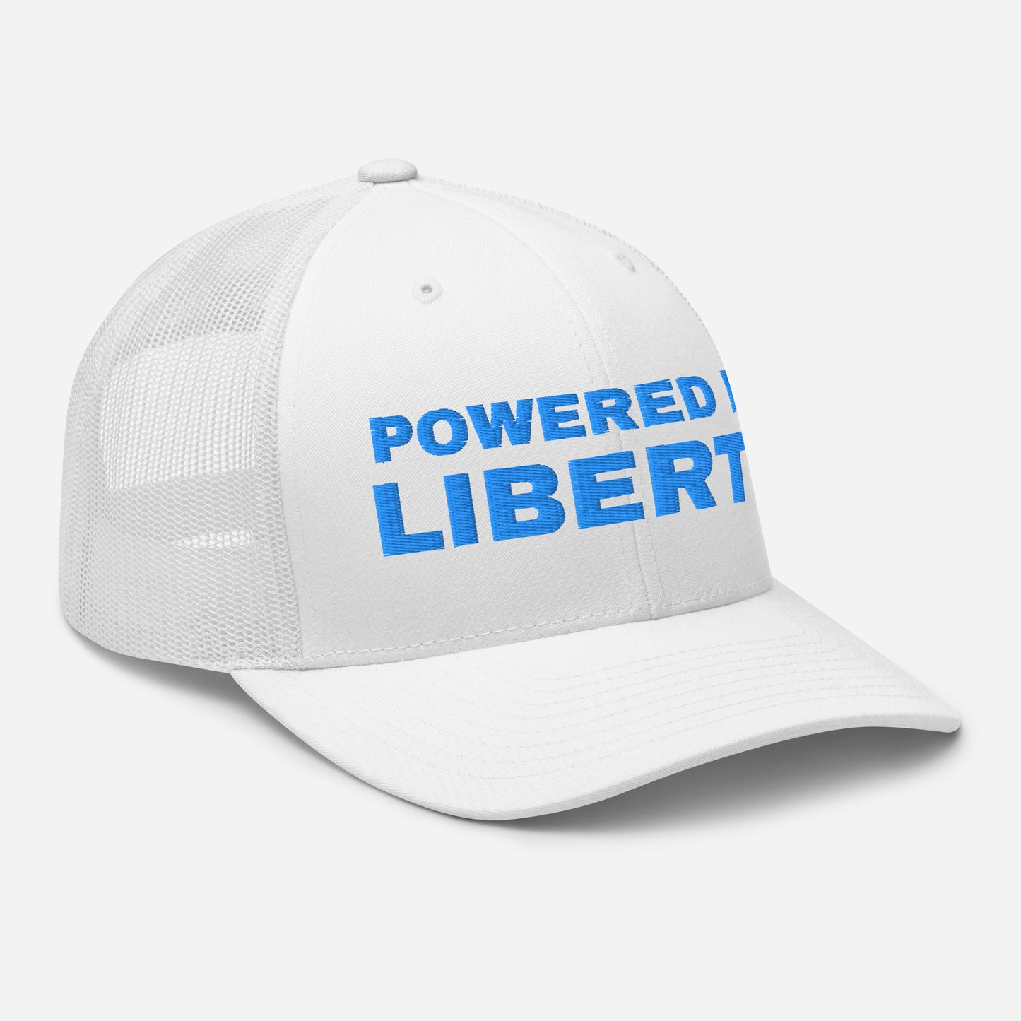 Snapback Custom Trucker Hats Powered by Liberty Cap in Blue Stitching  Infidel Collective