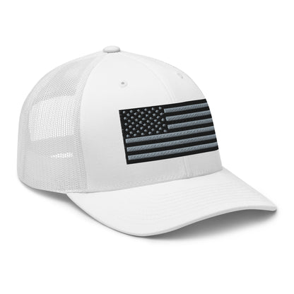 Blackout USA Flag Best Patriotic Custom Snapback Trucker Hats (20 Colors)  Infidel Collective
