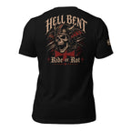 Ride or Rot Hell Bent Biker back print black tee from Infidel Collective