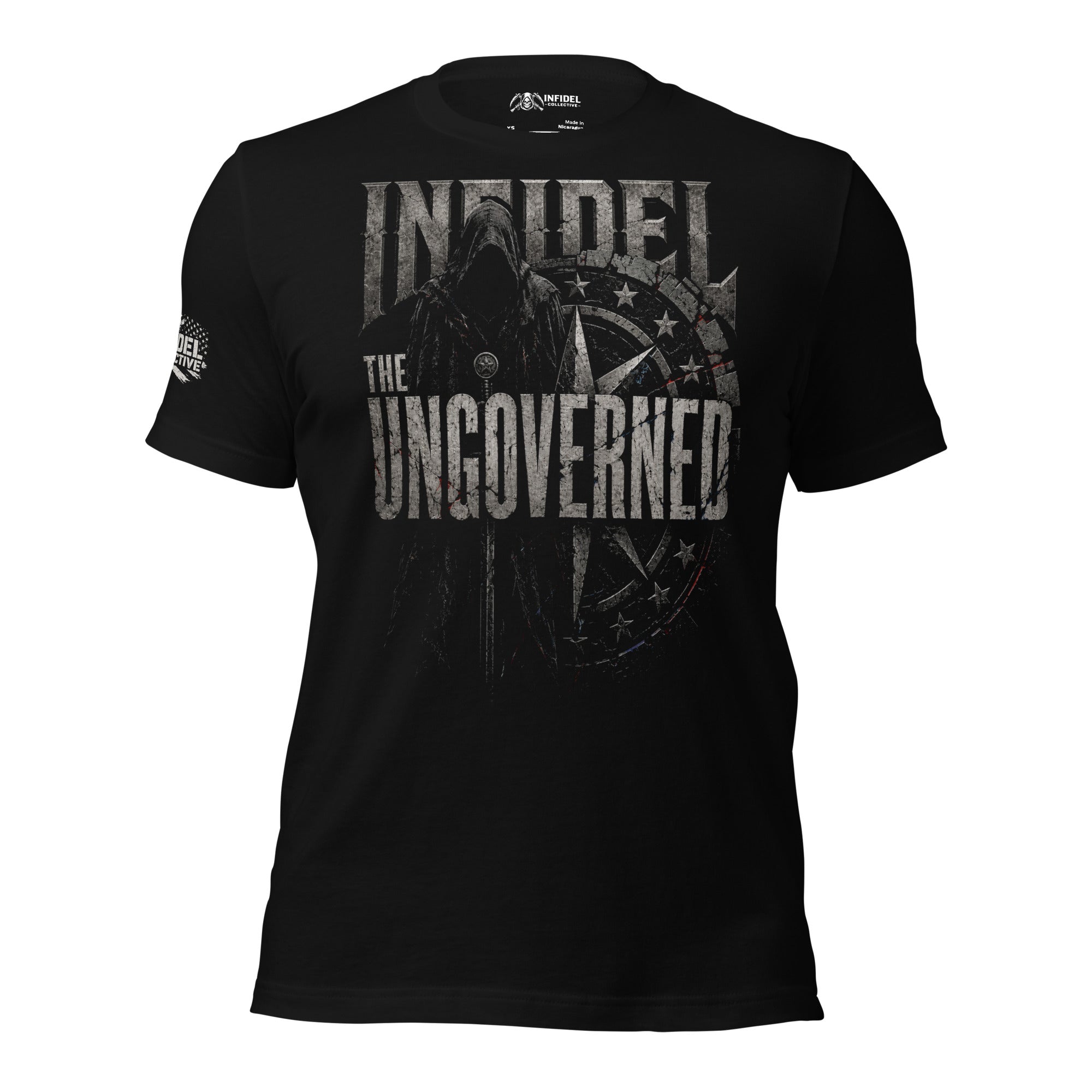 Ungoverned Infidel tactical graphic black tee from Infidel Collective