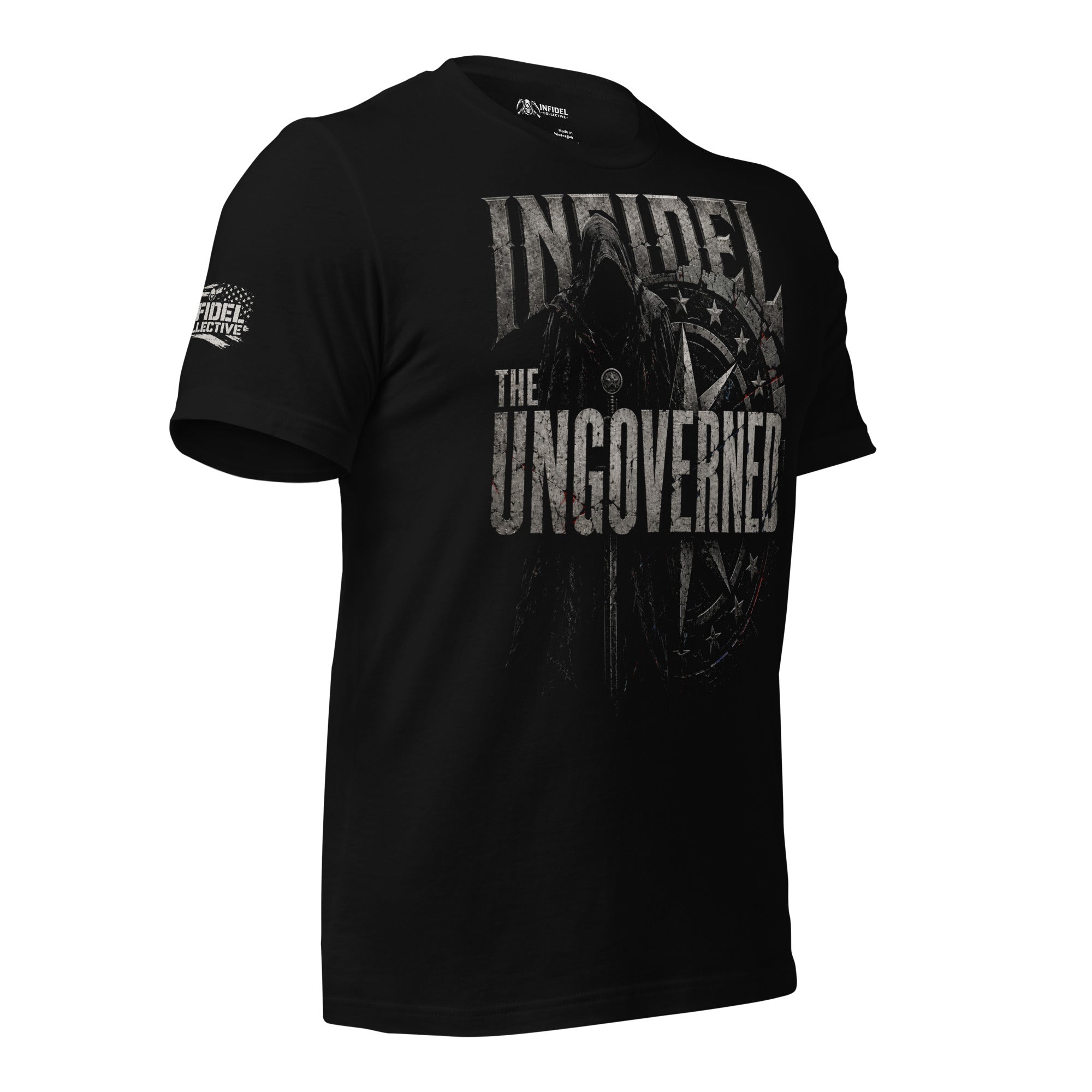 Ungoverned Infidel tactical graphic black tee from Infidel Collective