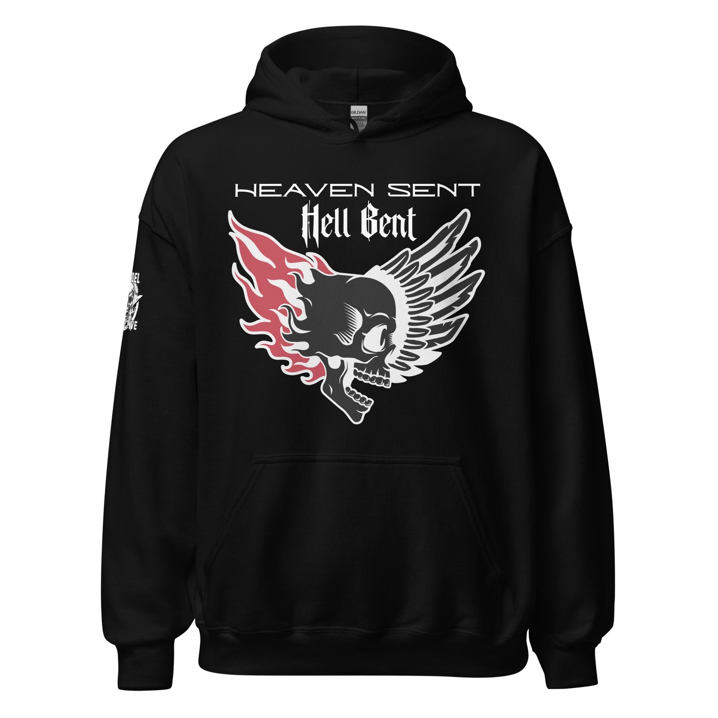 Heaven Sent Hell Bent Black Hoodie  Infidel Collective