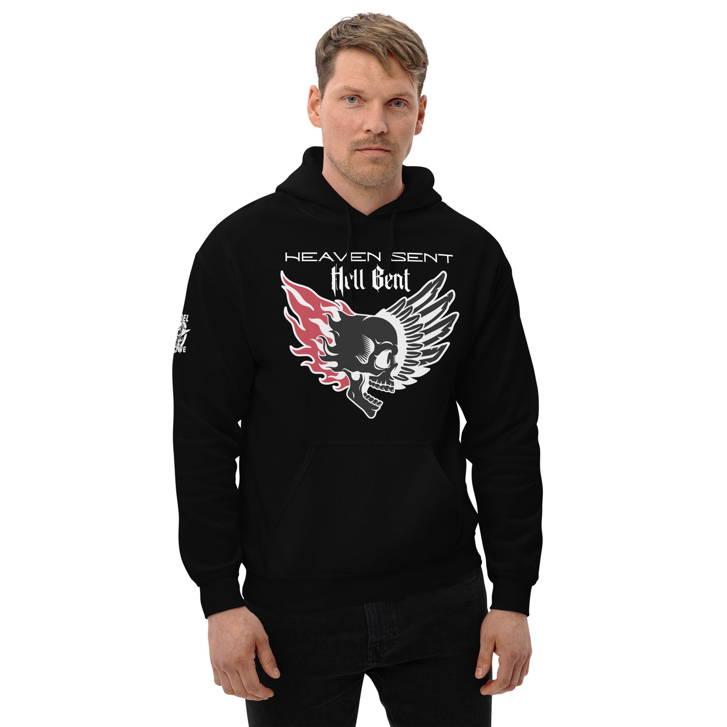 Heaven Sent Hell Bent Black Hoodie  Infidel Collective