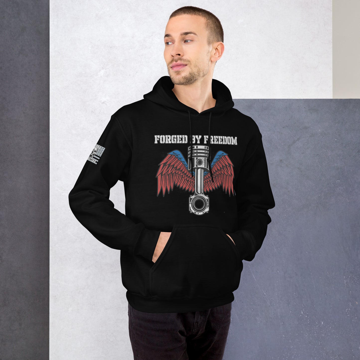 Forged by Freedom Patriotic Black Hoodie  Infidel Collective