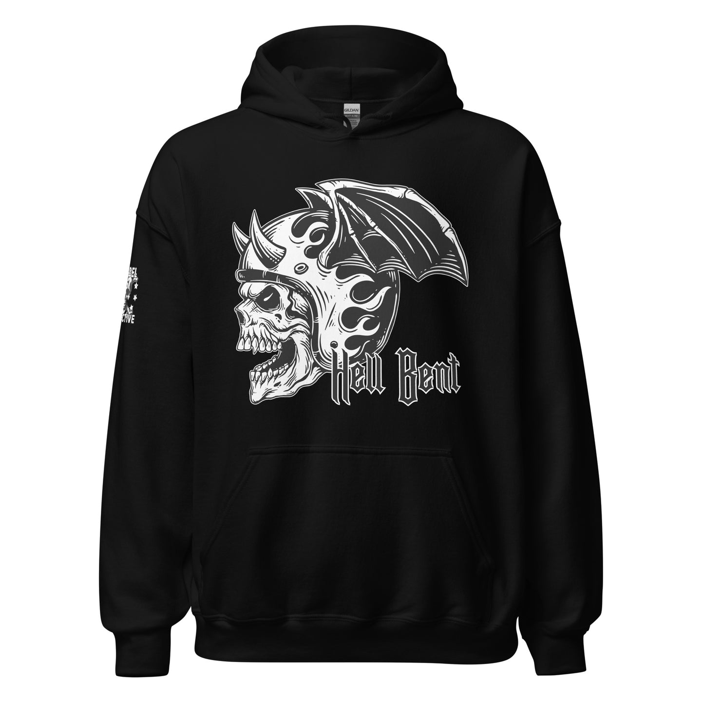 Hell Bent Biker Black Hoodie  Infidel Collective
