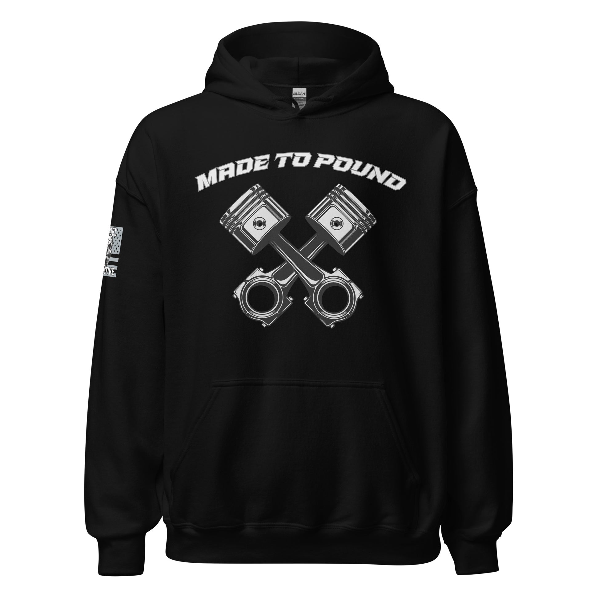 Made to Pound Pistons Black Hoodie  Infidel Collective