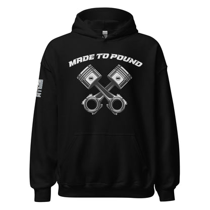 Made to Pound Pistons Black Hoodie  Infidel Collective