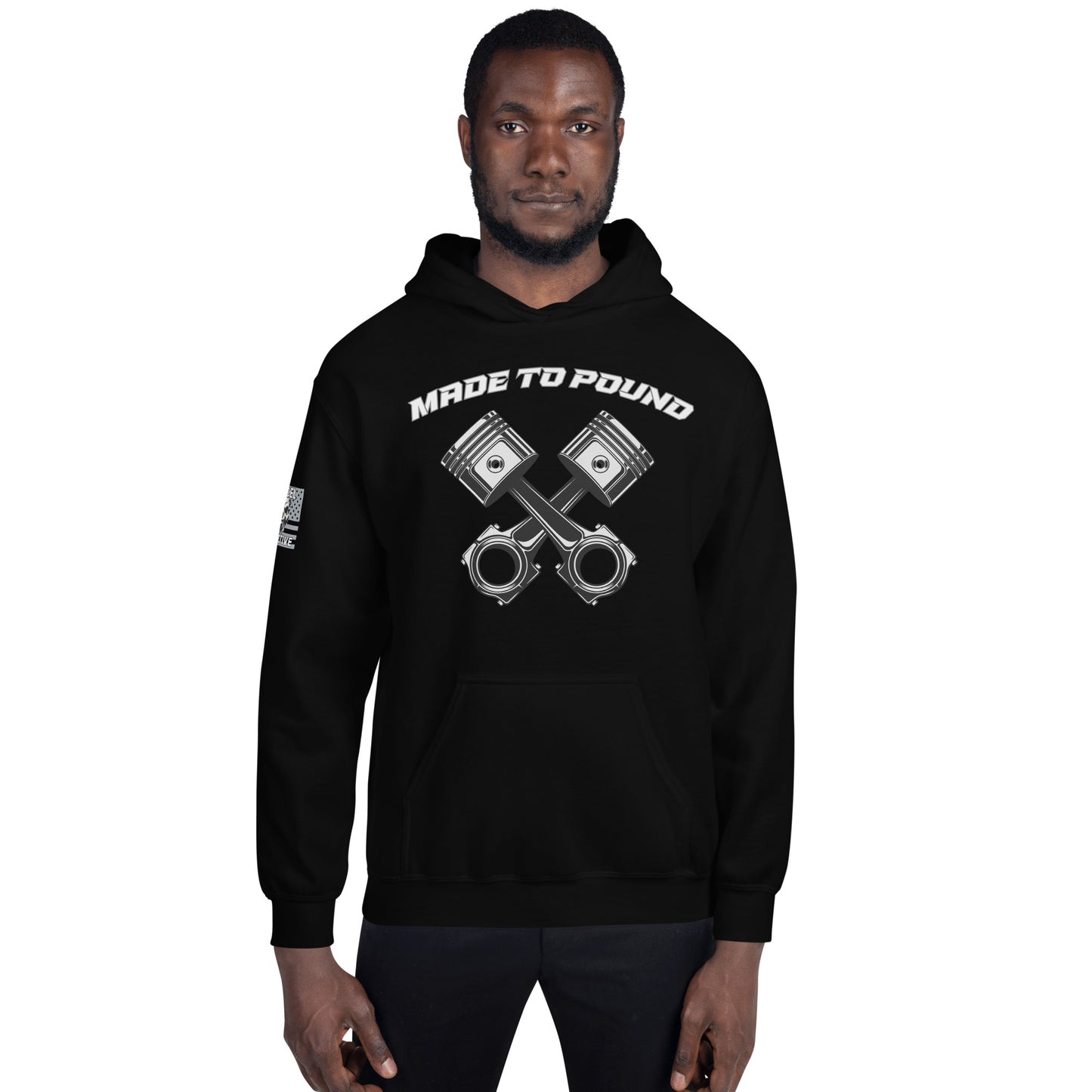 Made to Pound Pistons Black Hoodie  Infidel Collective