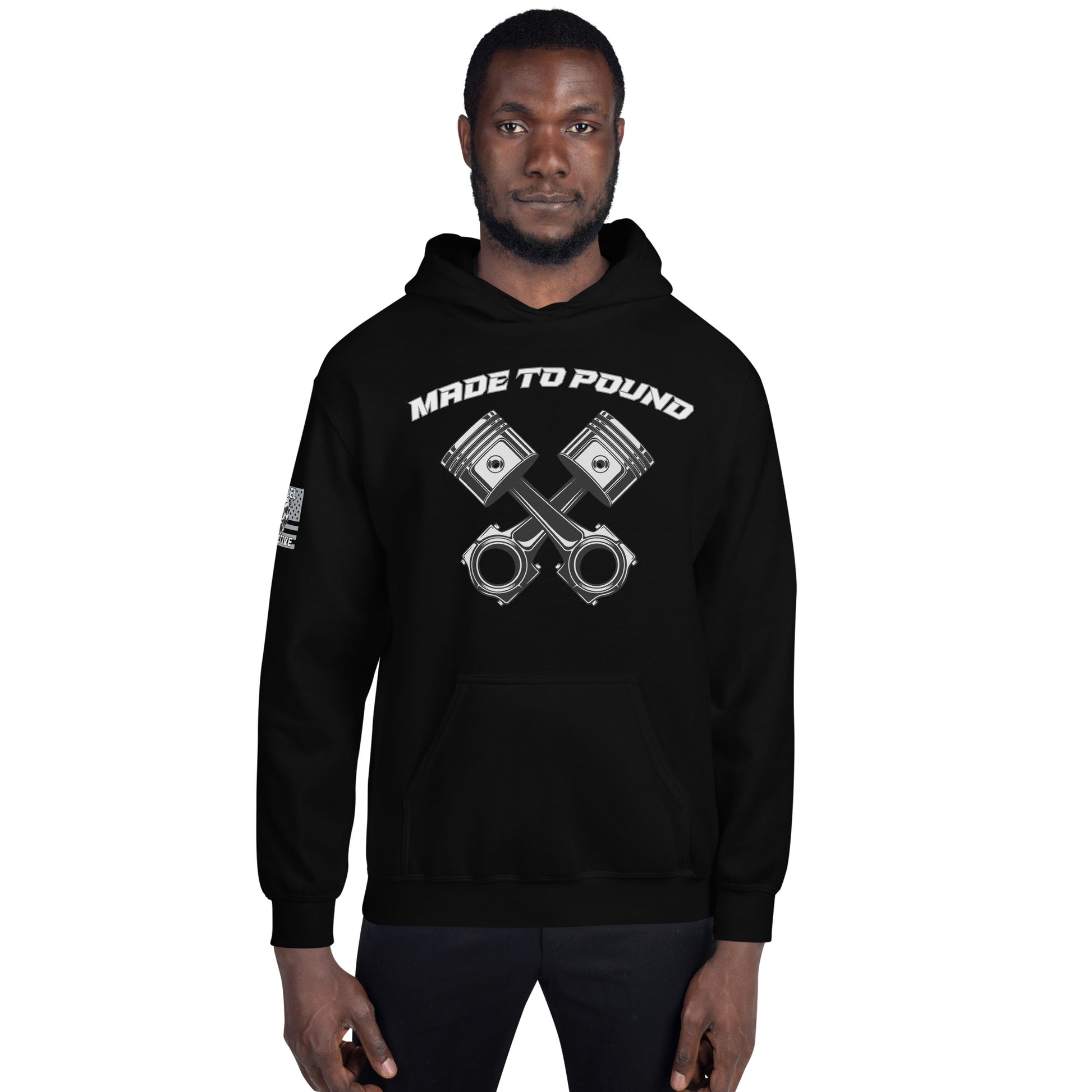 Made to Pound Pistons Black Hoodie  Infidel Collective