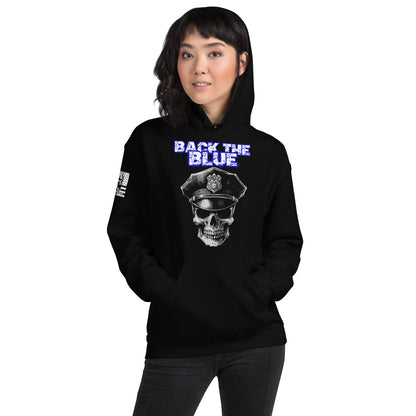 Back the Blue Skull Black Hoodie  Infidel Collective