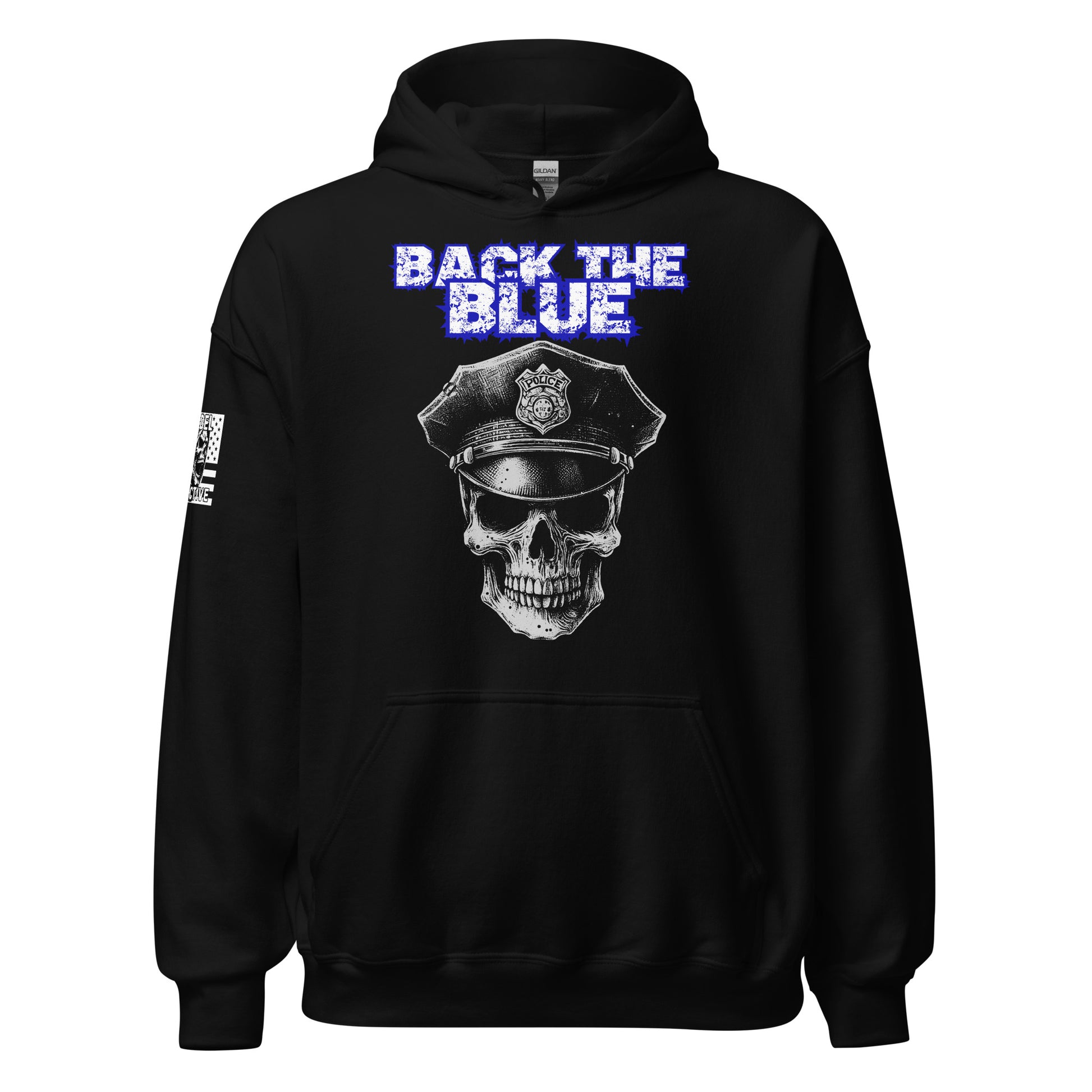 Back the Blue Skull Black Hoodie  Infidel Collective