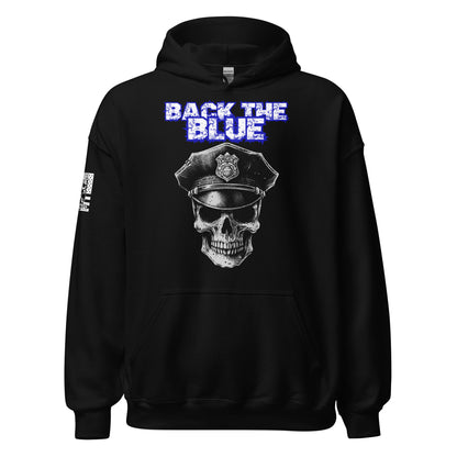 Back the Blue Skull Black Hoodie  Infidel Collective