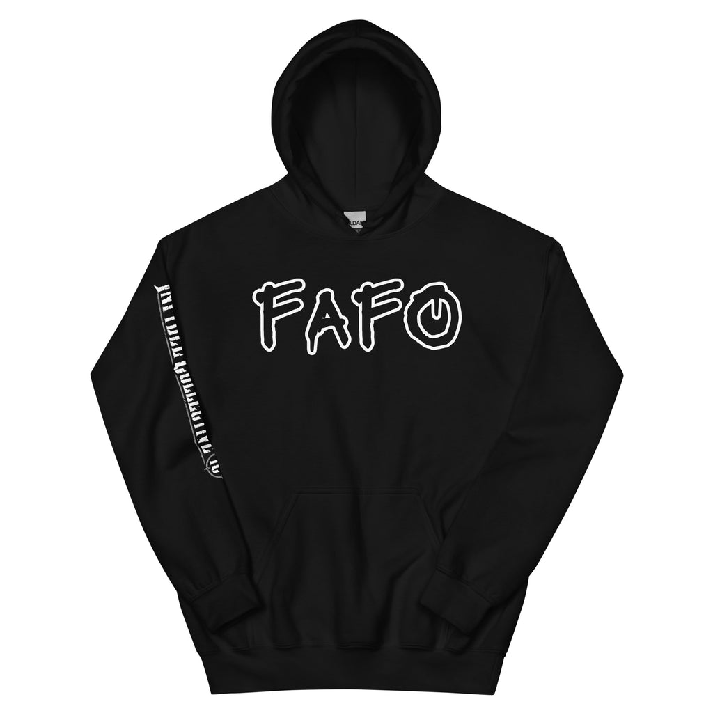 FAFO Graffiti Style NSFW Streetwear Black Hoodie  Infidel Collective
