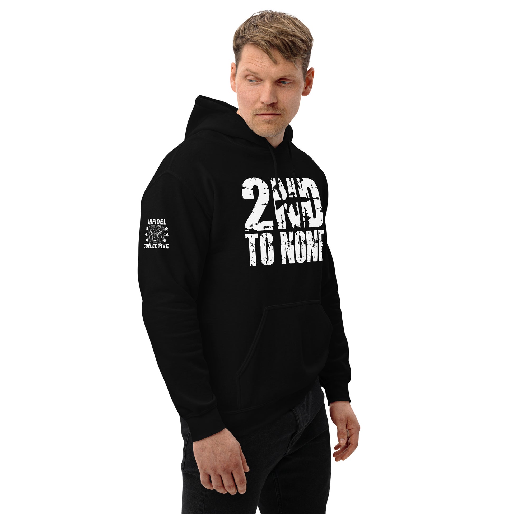 2ND TO NONE 2A Black Hoodie  Infidel Collective