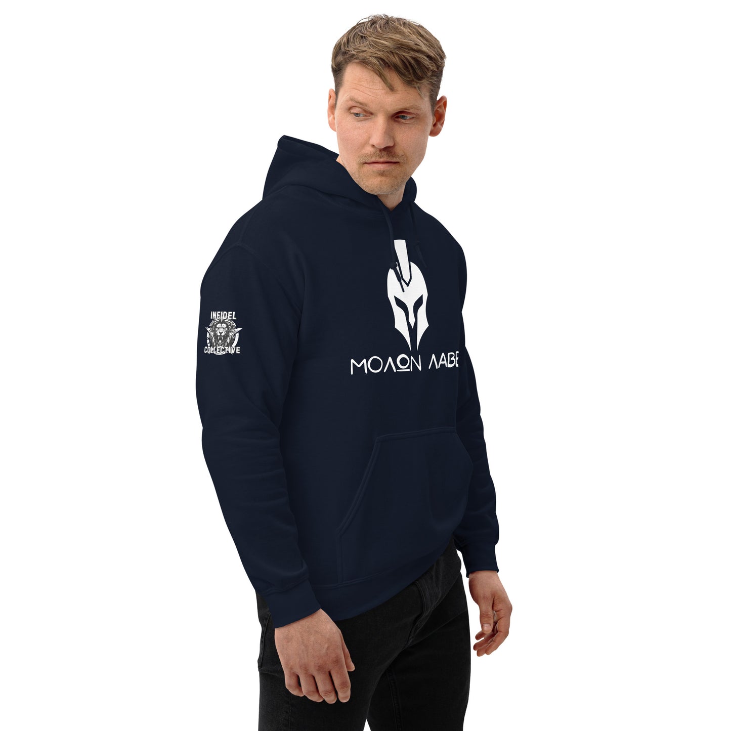 Molon Labe Spartan's Code Navy Hoodie  Infidel Collective
