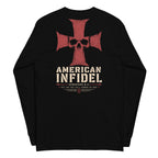 Black Full Armor American Infidel long-sleeve tee, back view