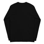 Death Mask Infidel No Apology front-print black heavyweight long-sleeve tee, back view