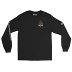 Knight of Creed No Surrender Back Print back-print black heavyweight long-sleeve tee, front view 2