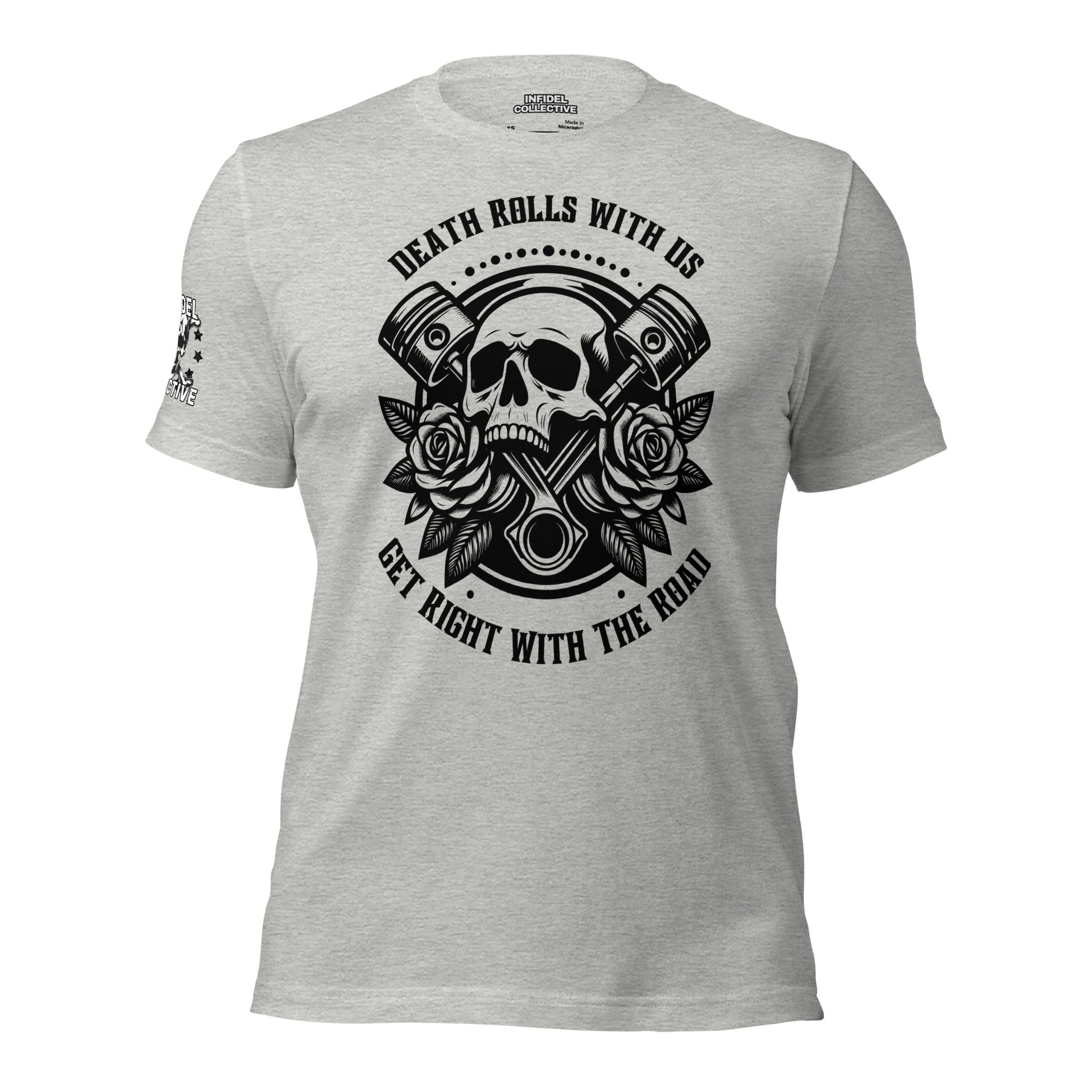 Badass Biker Road Warrior Grey T Shirt  Infidel Collective
