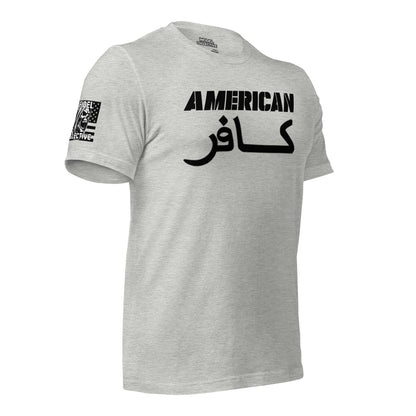 Arabic Script American Infidel Grey Shirt  Infidel Collective