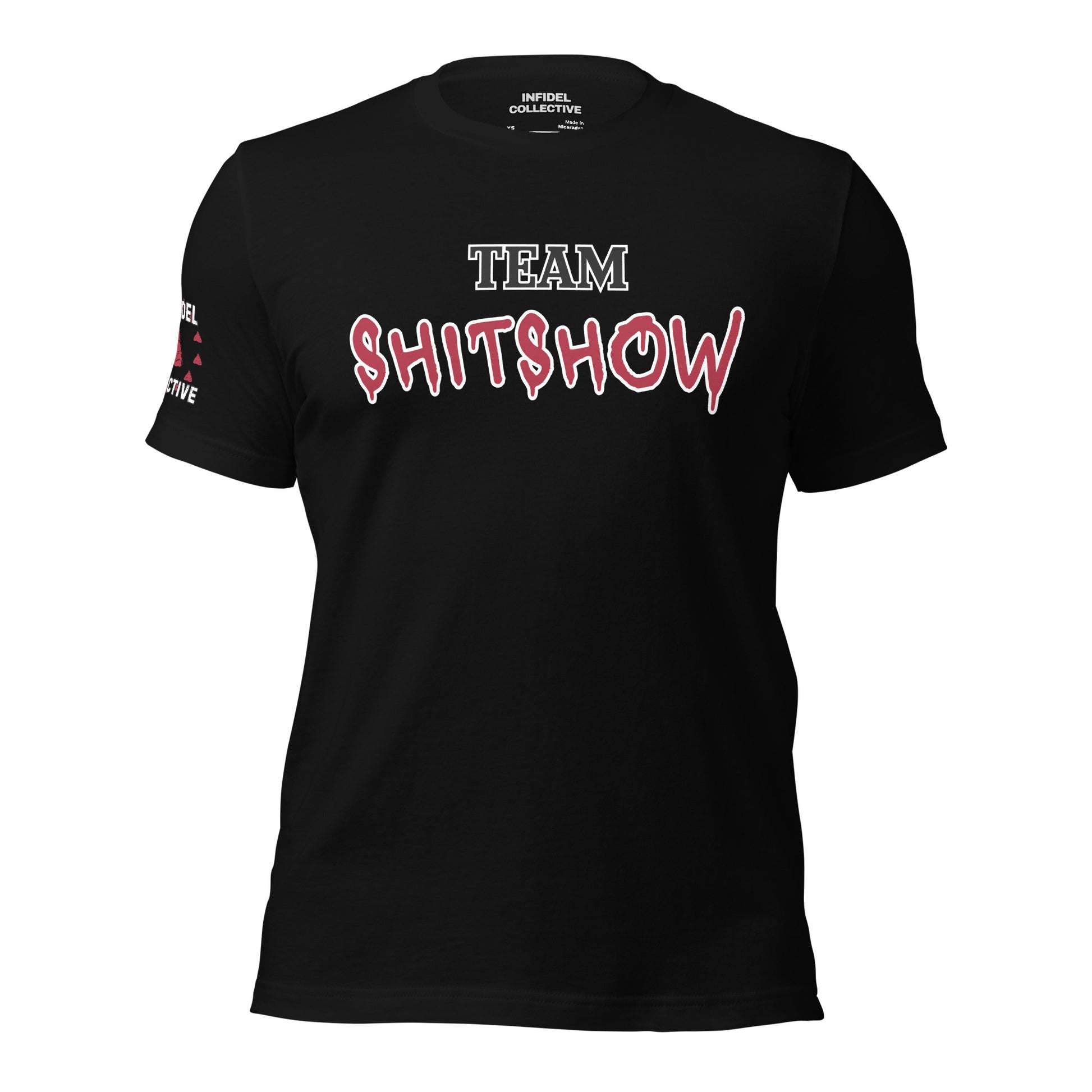Funny NSFW Graphic Tees Men & Women Want – Team Shitshow Red Graffiti Black T Shirt  Infidel Collective