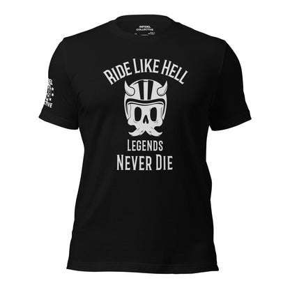 Ride Like Hell Black T Shirt  Infidel Collective