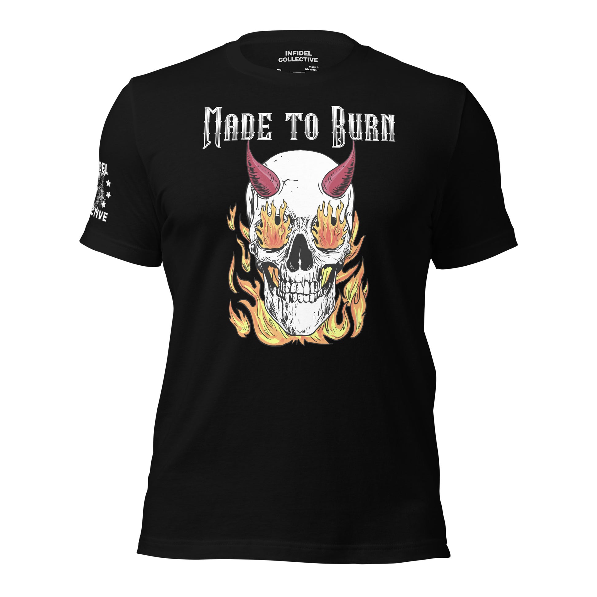 Made to Burn Black T-Shirt - Graphic Tees Men & Women Want  Infidel Collective