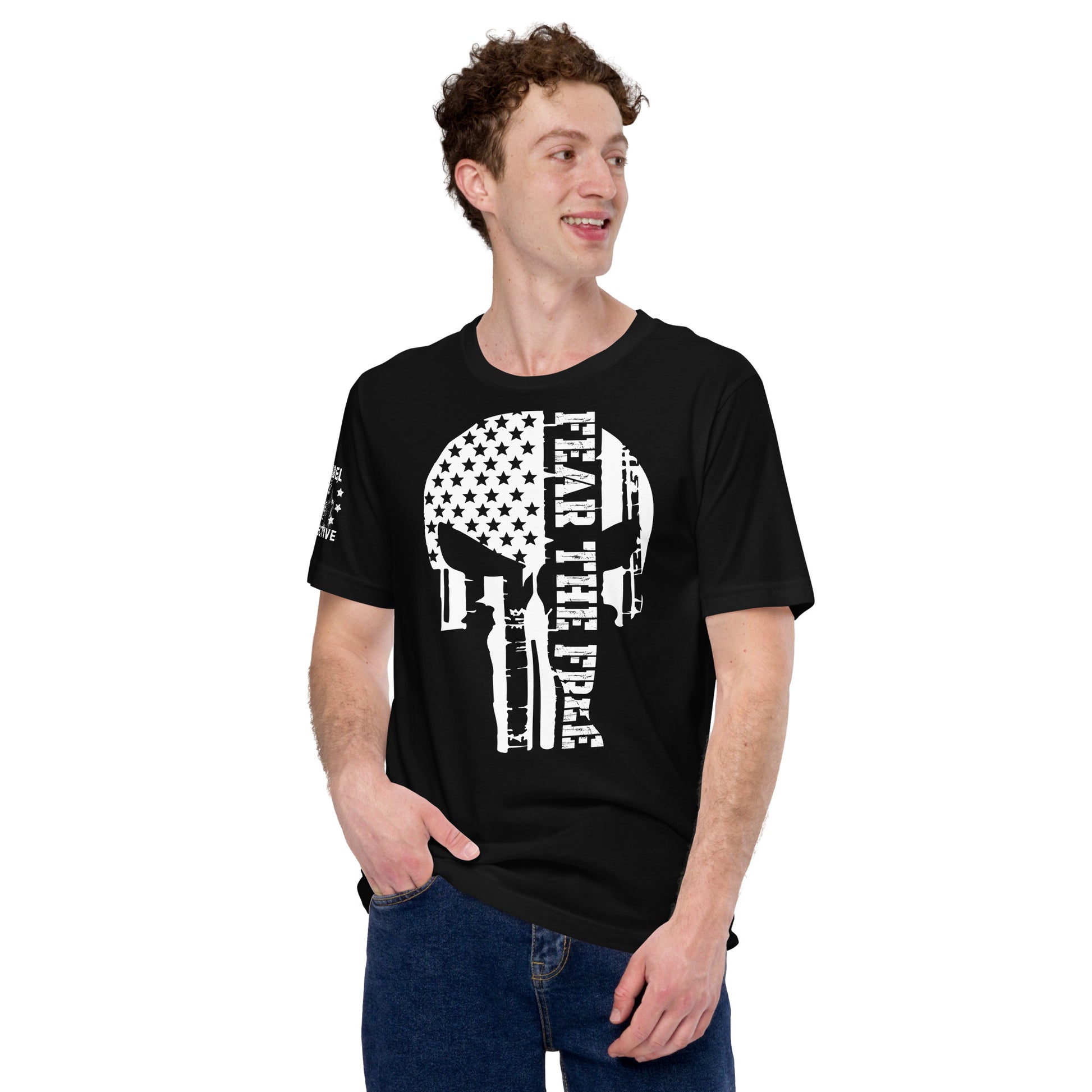 Fear the Free T-Shirt | Patriotic Skull Flag Graphic Tee  Infidel Collective