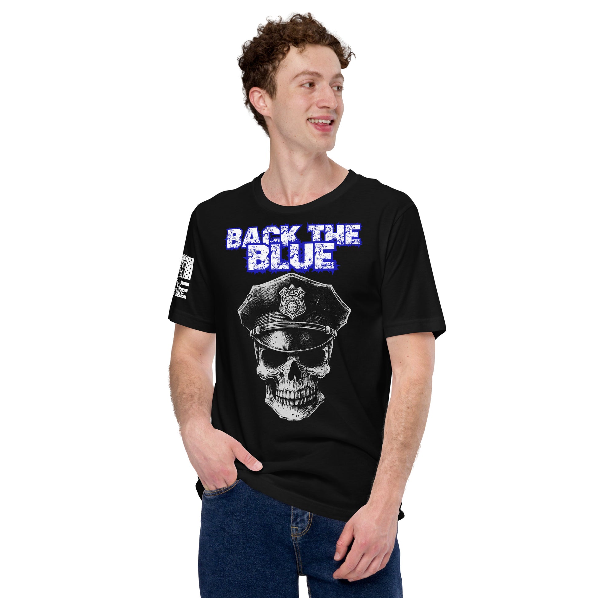 Back the Blue Skull T-Shirt  Infidel Collective