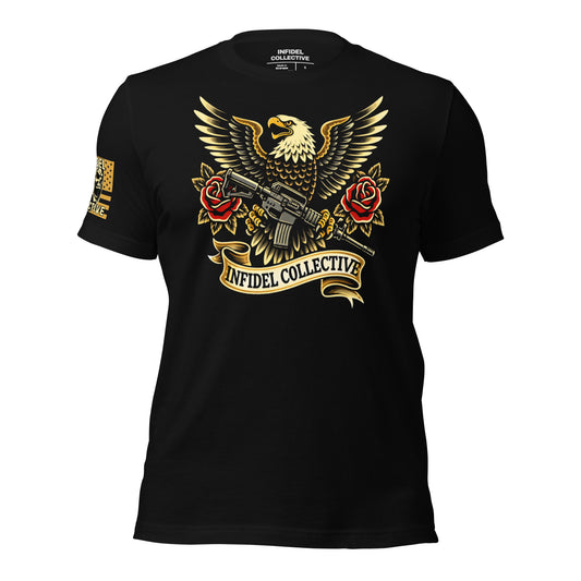 Patriotic 2A Eagle Flag Graphic Tee  Infidel Collective