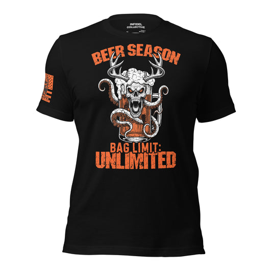 Beer Season – Bag Limit: Unlimited Black Shirt  Infidel Collective