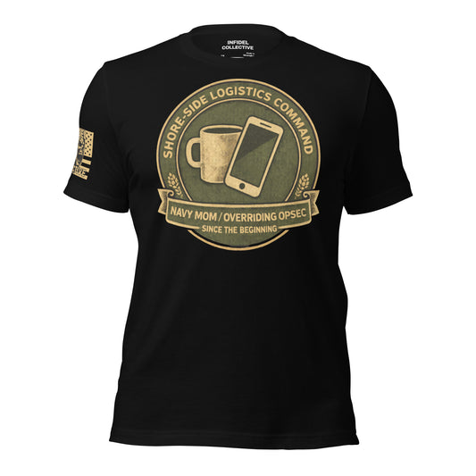 Shoreside Logistics Command Women's Black Tee  Infidel Collective
