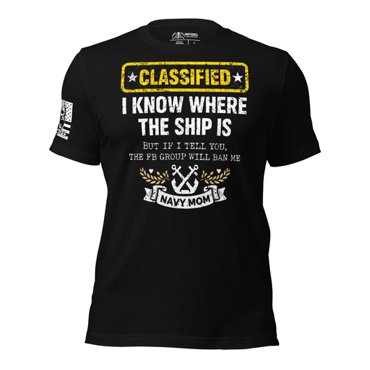 Where's the Ship Women's Black T-Shirt