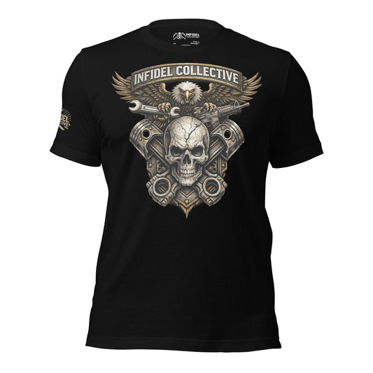 PBL Pistons Shield Black T-Shirt  Infidel Collective