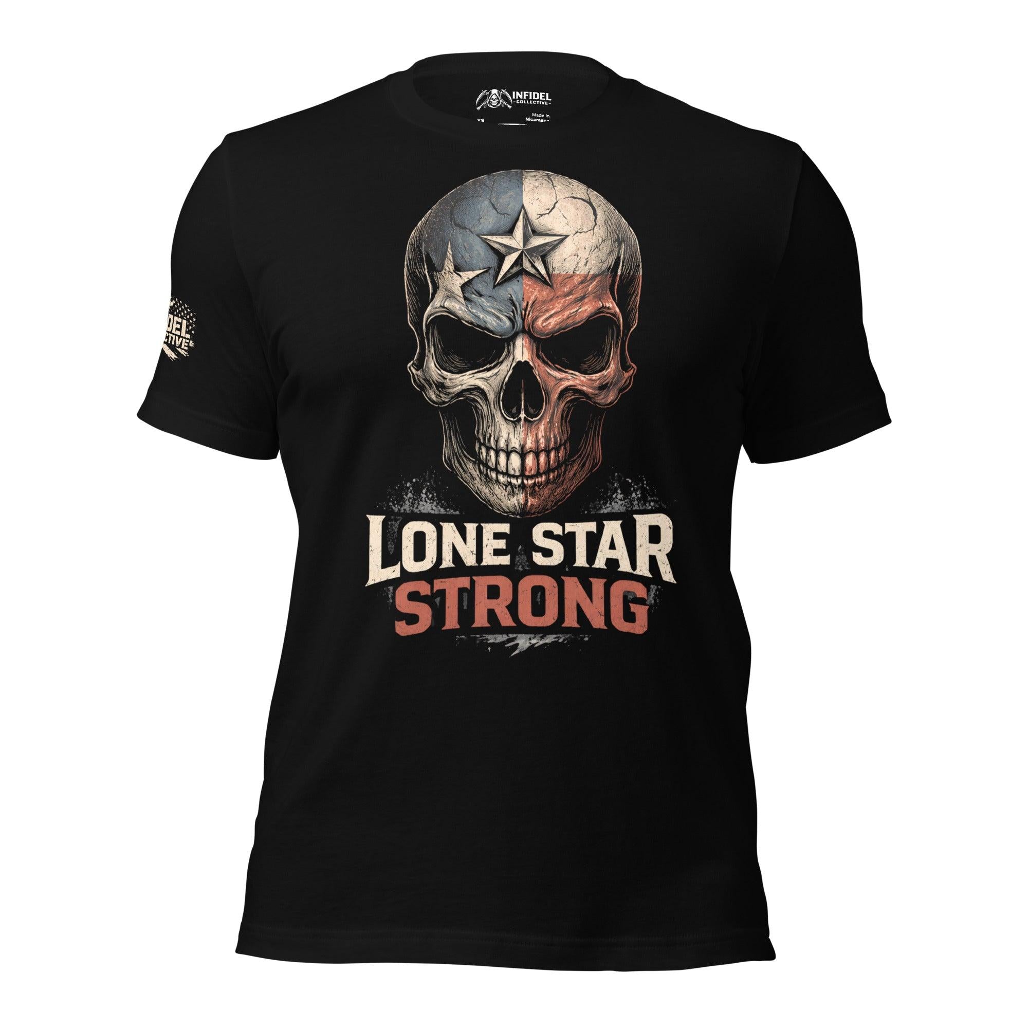 Lone Star Strong Black T-Shirt | Texas Patriot Graphic Tee  Infidel Collective