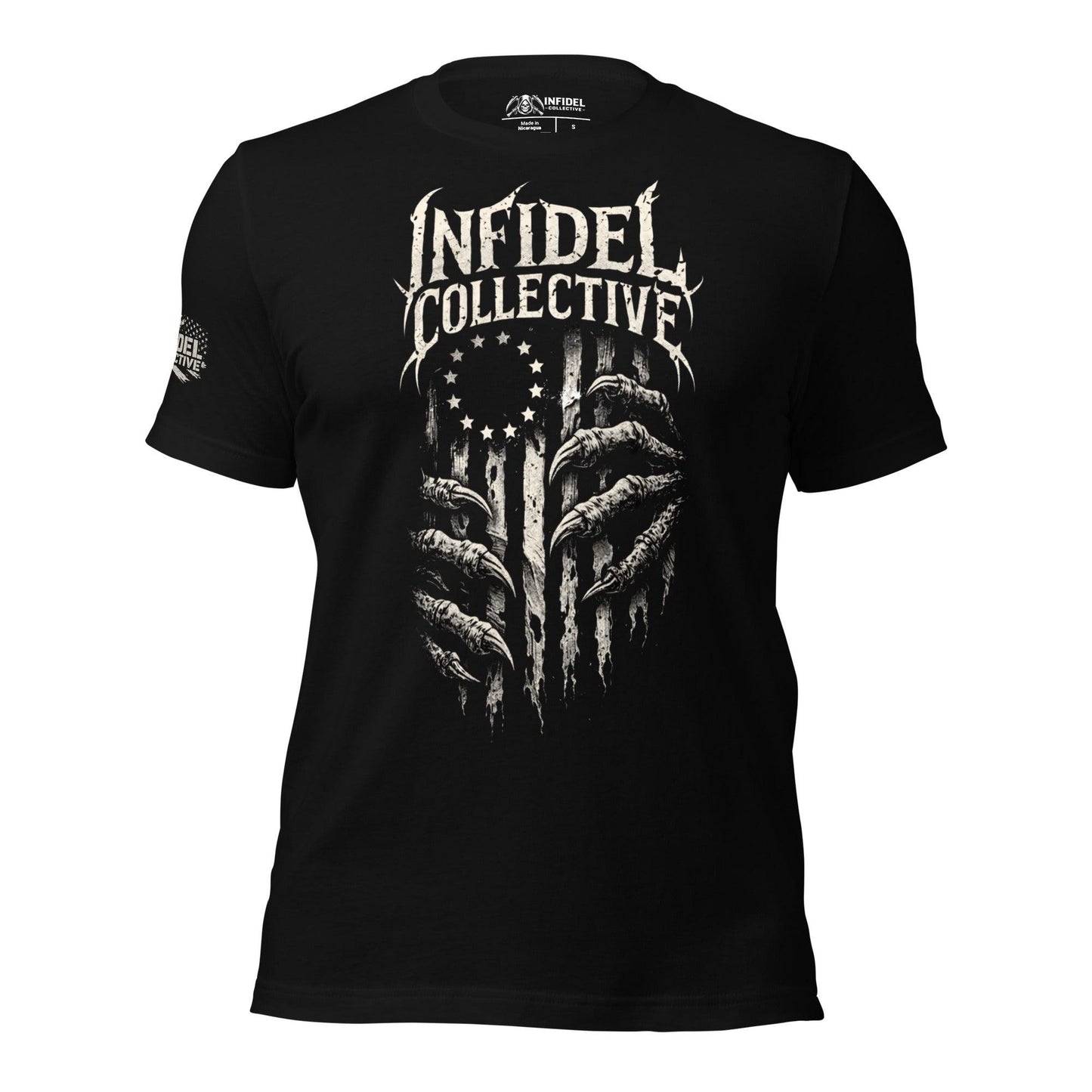 Monsters Among Us Black Tee  Infidel Collective