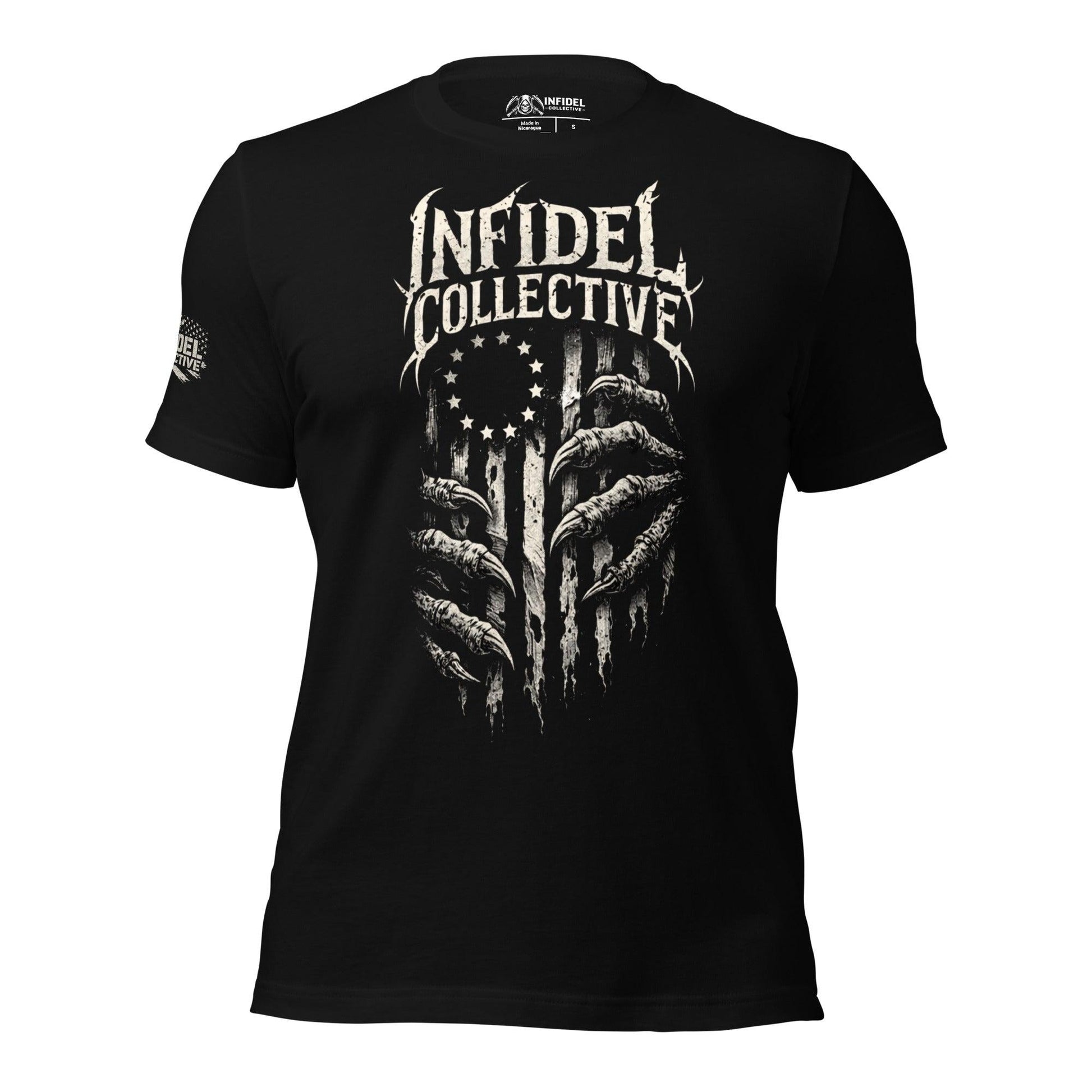 Monsters Among Us Black Tee  Infidel Collective