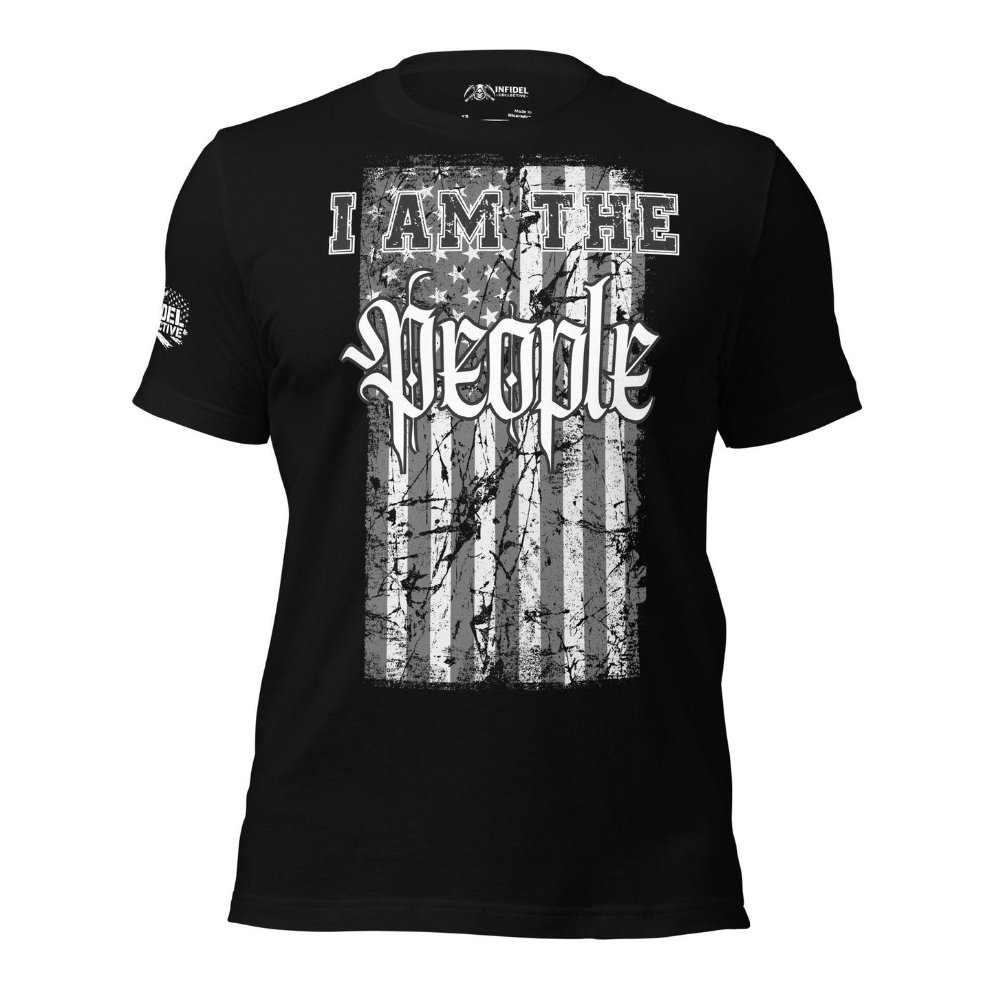 I Am the People Patriotic Black Tee  Infidel Collective