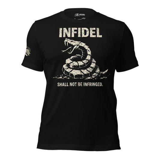 Stone Gadsden Infidel Black T-Shirt  Infidel Collective